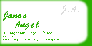 janos angel business card